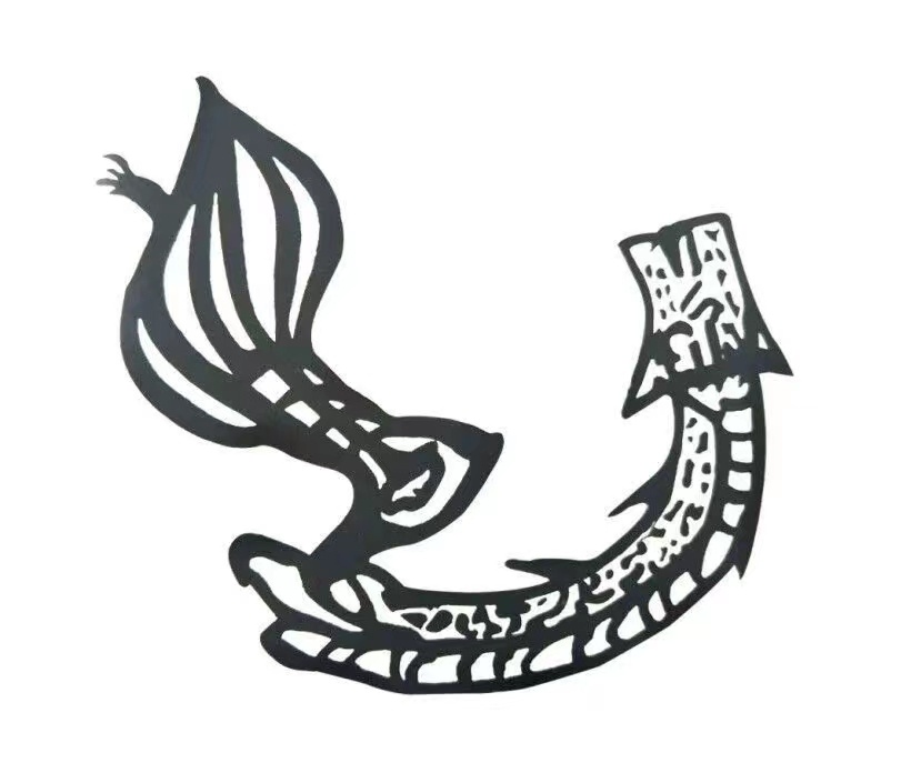 鸟衔鱼纹。(图片由宝鸡北首岭博物馆提供)